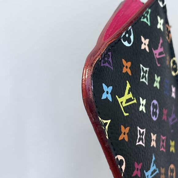 LOUIS VUITTON Monogram Multicolor Black Pochette Cles Coin Case Key Pouch - Picture 3 of 14